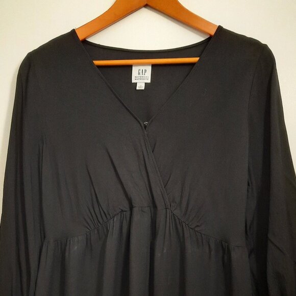 Gap Maternity Black Rayon Dress, Size S - Picture 2 of 6